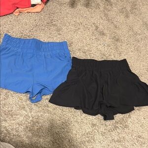 Altar'd State Blue and Black Athletic Shorts